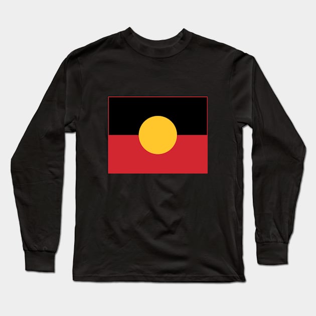 The Aboriginal Flag #6 Long Sleeve T-Shirt by SalahBlt